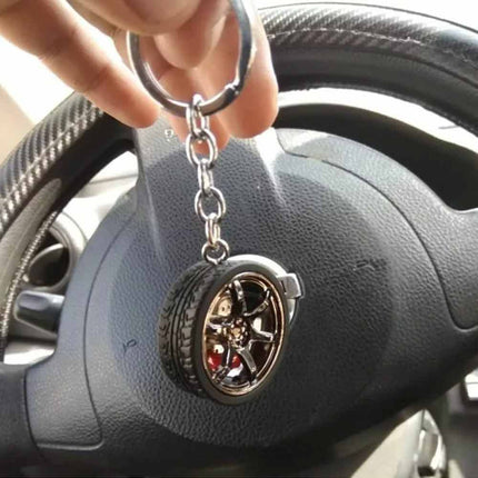 Chain Brake Discs Key Ring Simulation Tire Car Wheel Keychain RIM Wheel Keyring