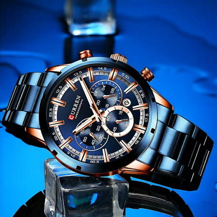 Men's Military Style Wristwatch, Calendar Display Silicone Strap Sports Watch for Boys 8355