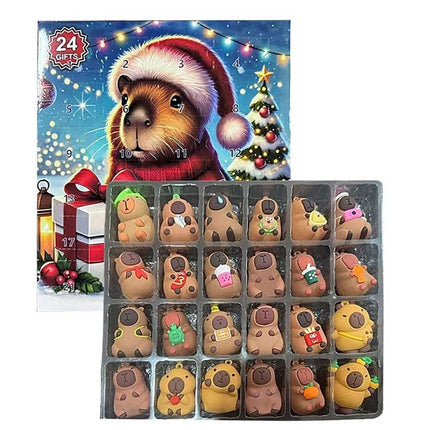 Capybara 2025 Advent Calendar - 24 Days Christmas Countdown Toys Playset for Festive Fun