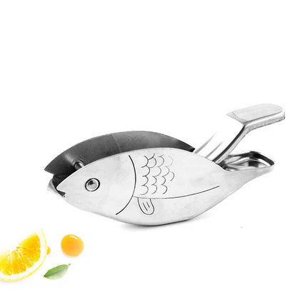 Fish-Shaped Stainless Steel Lemon Squeezer – Manual Juicer for Lemons & Limes