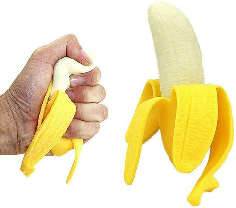 2 Pack Peeled Banana Squishy Toy Slow Rising Simulation Stress Relief Play