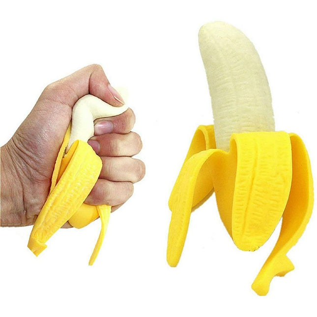 2 Pack Peeled Banana Squishy Toy Slow Rising Simulation Stress Relief Play
