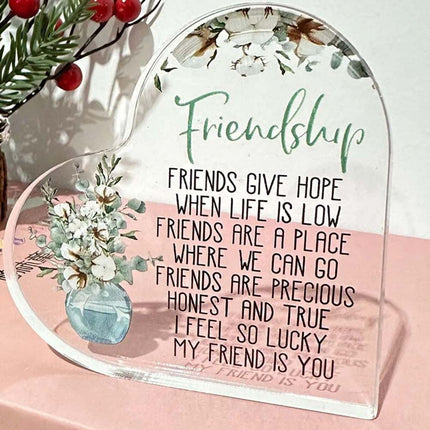 Best Friend Acrylic Plaque Heartfelt Birthday & Thank You Gift