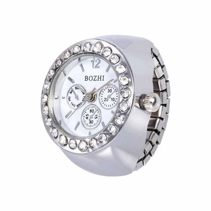 Bling Women Finger Ring Watch Analog Finger Ring Watch Ring Quartz Watch Ring