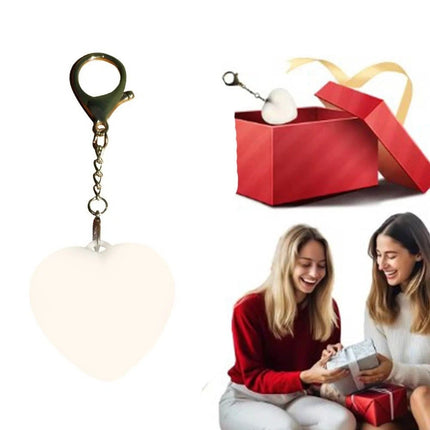 2-Pack Rechargeable Heart-Shaped Keychain Mini LED Flashlight: Light-Touch Sensitive (Bag Not Included)