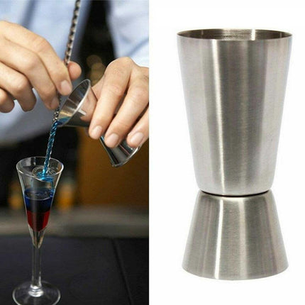 304 Stainless Steel Double Single Shot Measure Jigger Spirit Cocktail Drinks Cup