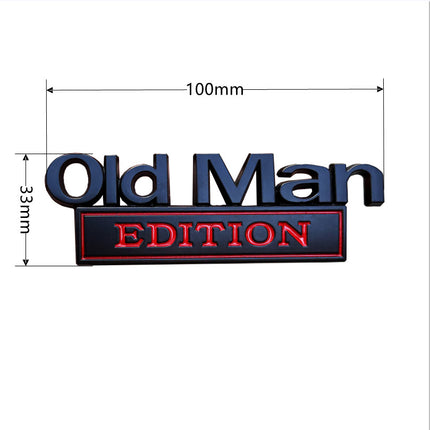 2pcs Old Man Edition 3D Emblem Sticker Badge Fender Decals Car Truck Door