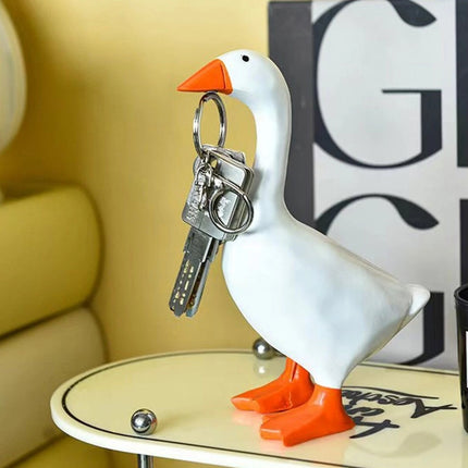 Magnetic Goose Key Holder - Resin Figurine for Home & Housewarming Gift