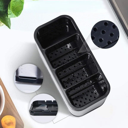 Kitchen Cutlery Organizer Storage Rack for Spoons, Forks & Chopsticks with Drainer