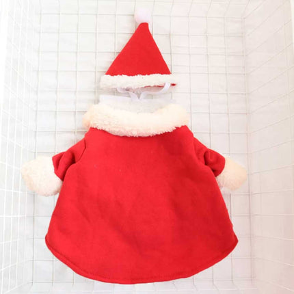 Christmas Santa Claus Pet Cat Dog Clothes Hat Costume Coat Decoration Xmas