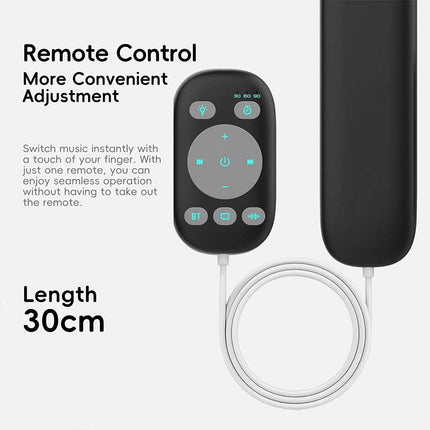 Bluetooth Bone Conduction Under Pillow Speaker with Timer & Wired Remote Control, 3 Audio Modes, Built-in White Noise Machine, Sleep Sound Therapy for Side Sleepers, ASMR & Meditation, No Ear Pressure, TF Card Support