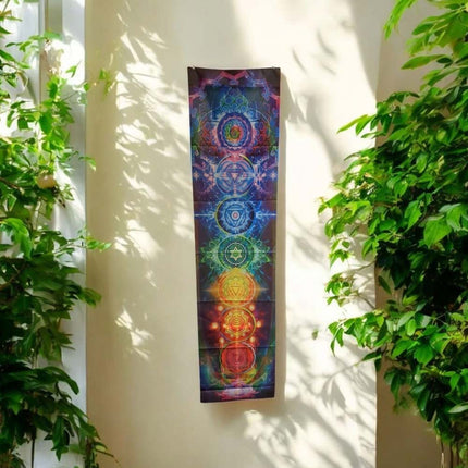 150cm 7 Chakra Wall Hanging Meditation Tapestry Yoga Reiki Spiritual Home Decor