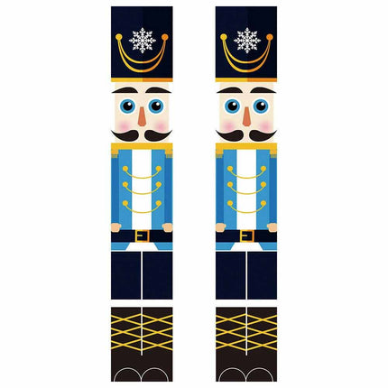 1.8M Nutcracker Soldier Door Banner Set, Merry Christmas Xmas Front Door Hanging Decoration