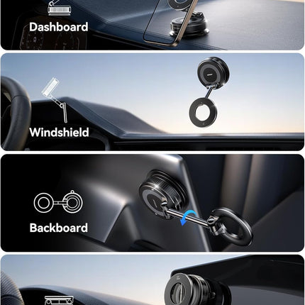 JOYROOM MagSafe Magnetic Car Mount, 360° Suction Cup Phone Holder for iPhone Android