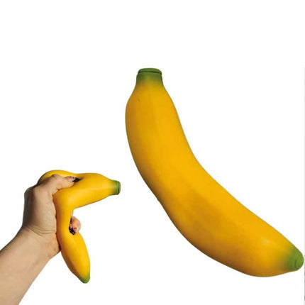 2PCS BANANA STRESS TOY SQUISHY Squeeze Ball Relief Kids Gift opp