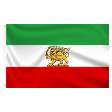 Historic Iran Lion and Sun Flag 90x150cm Persia Traditional Iranian Flag