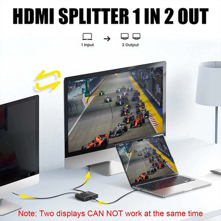 4K@120Hz HDMI 2.1 Splitter Switch 1in 2out / 2in 1out 60Hz UHD HDTV PC