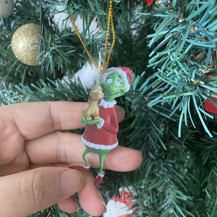 18pc Christmas Grinch Ornaments XMAS Tree Hanging Figure Pendant Decoration Gift 2D