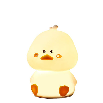Silicone LED Night Light Duck Touch Bedside Lamp Kid Bedroom USB Rechargeable