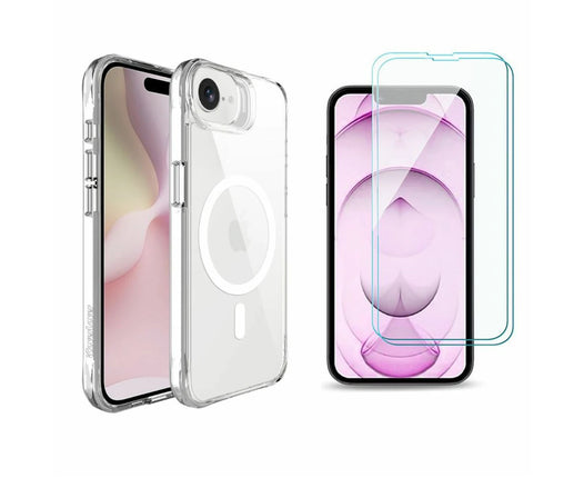 For iPhone 16e Case Compatible with Magsafe Cover Clear + TG Screen Protector