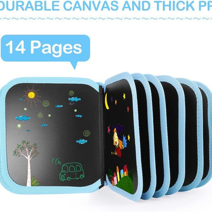 Kids Magic Drawing Painting Book Children DIY Coloring Board With Water Chalk