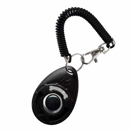 2PCS DOG PUPPY SCHOOL CLICKER Professional TRAINING AID Black Pet Trainer