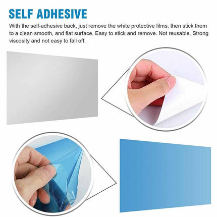 2M Self Adhesive Large Mirror Wall Sticker Roll, DIY Decor for Bathroom & Room