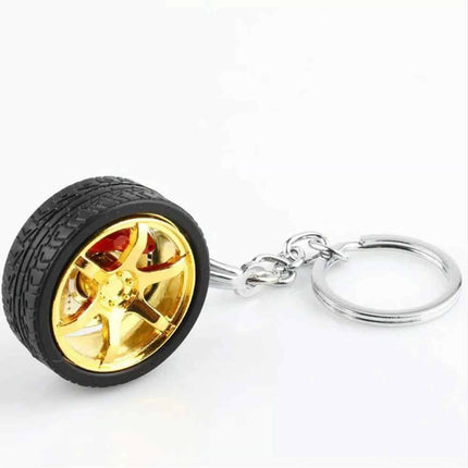 Chain Brake Discs Key Ring Simulation Tire Car Wheel Keychain RIM Wheel Keyring