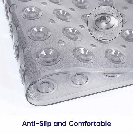 Extra Large Non Slip Rubber Shower Mat, Strong Suction Cup Anti-Mold Bathroom Bathtub Floor Mat