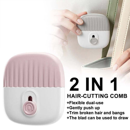 2 In 1 Hair Cutting & Styling Comb, Bangs Trimming & Broken Hair Finishing Tool for Home Grooming