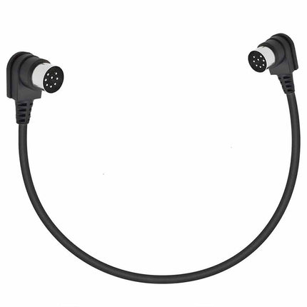 Dual 90 Degree Large 8-Pin DIN Male Plug Audio Speaker Cable, 1 Meter Length