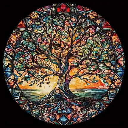 3 Pcs Tree of Life Acrylic Hanging Ornament Indoor Outdoor Home Garden Wall Art Decor