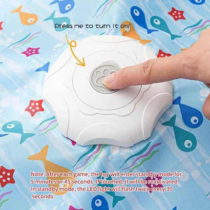 Automatic Cat Toy Moving Feather Interactive Play Toy With Mouse Sound USB Charging