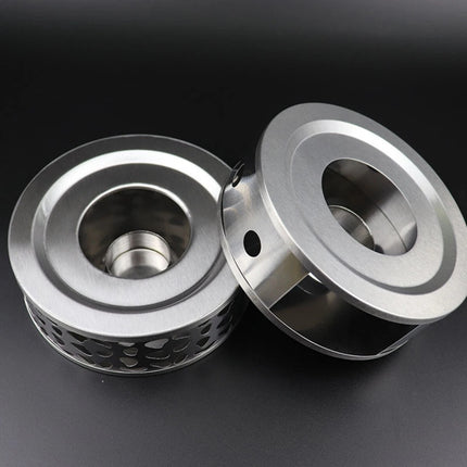 Teapot Base Round Candle Heater Stainless Steel Tea Coffee Milk Warmer Home
