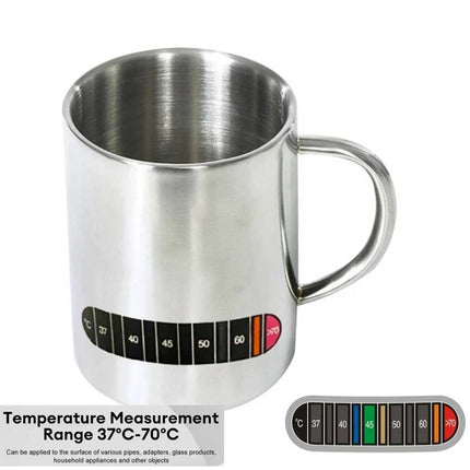 1x Coffee Temperature Strip Sticker, Milk Jug Thermometer Sticker for Cappuccino Latte Art