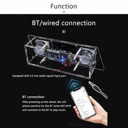 DIY Bluetooth Speaker Kit LED Music Spectrum Electronic Soldering Electronic Kit