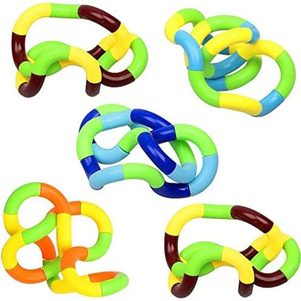3 Pack Flexible Twist Fiddle String Toy, Sensory Stress Relief Fidget Aid for Anxiety & ADHD, Random Color