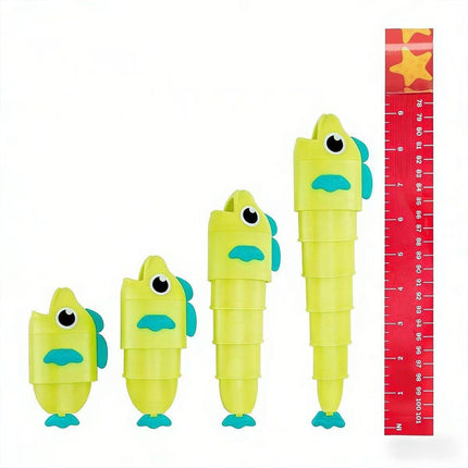 Family Fishing Challenge Kit – Measure & Compete, Colorful Retractable Fish Play Set (8 Fish + 2 Rods)