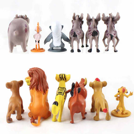 12Pcs Lion King Simba Nala Timon Pumbaa PVC Action Figures Model Cake Topper