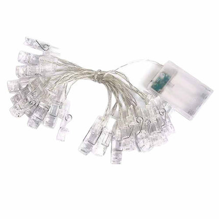 6M Battery Powered LED Photo Clip String Lights, 40 Clips Picture Hanging Lights for Photo Wall Decor