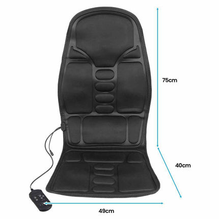 7motors Full Body Back Seat Massager Cushion 8 Modes Chair Massage Pad Home Car