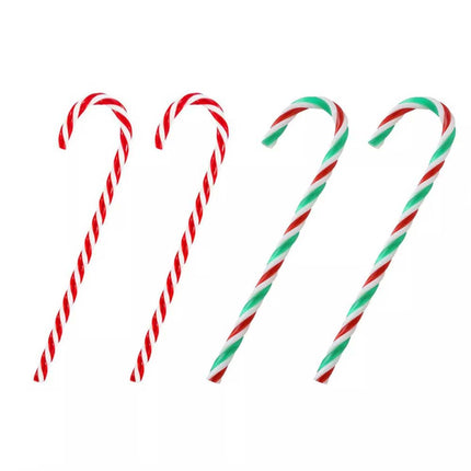 6Pcs/Set Plastic Candy Cane Christmas Hanging Decoration Xmas Tree Ornament