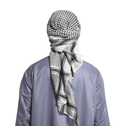 Men Arab Kafiya Keffiyeh Arabic Turban Muslim Shemagh Scarf Palestine Bandana