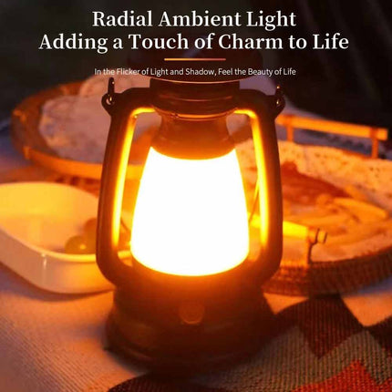Solar & USB Rechargeable LED Camping Lantern, Outdoor Portable Light for Tent Hiking Camping
