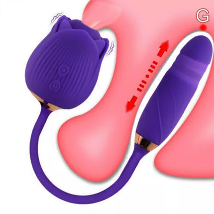 Clit Sucking Vibrator Oral Thrusting G spot Dildo Bullet Sexy Toys for Women
