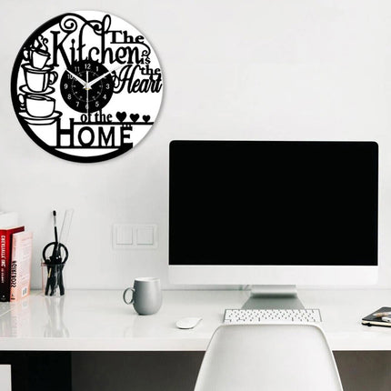 Elegant Vinyl Record Kitchen Wall Clock Home Abstract Art Decoration Gift