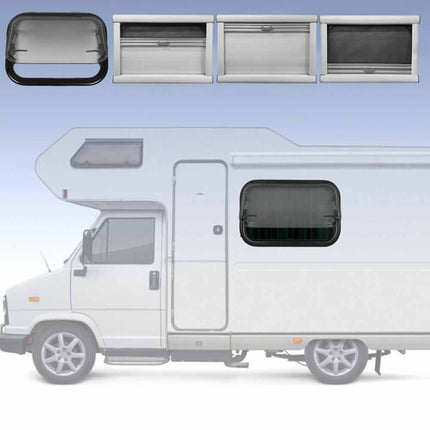 RV Caravan Push Out Window Lock Handle with Strut Fitting 350×600mm