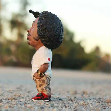 10cm Resin Small Pop-Rapper Star Tupac Figure Cool Hip Hop Guy Desktop Statue