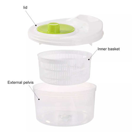 Salad Spinner, Vegetable Lettuce Washer & Dryer with Serving Bowl Container