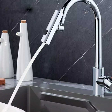 4‑in‑1 Sink Tap Spray Head Attachment, 360° Rotating Waterfall Anti‑Splash Kitchen Faucet Nozzle
